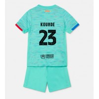 Barcelona Jules Kounde #23 Tredje trøje Børn 2023-24 Kortærmet (+ Korte bukser)